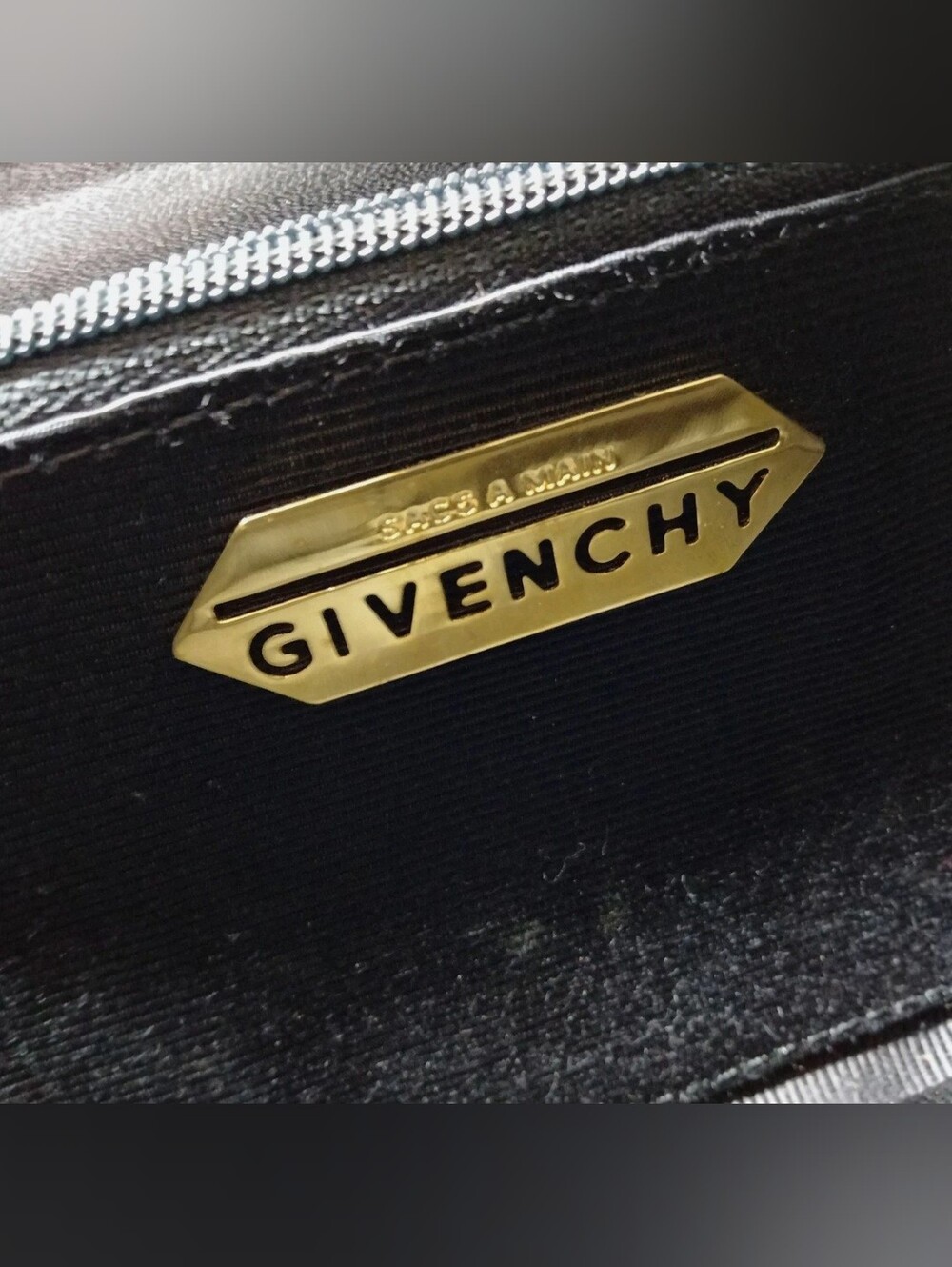 EUC Givenchy Vintage Black Leather Vanity Bag Top-Handle Handbag - Picture 4 of 5